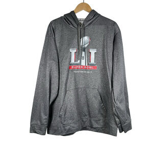 Super Bowl LI Sweatshirt Hoodie Mens 2XL Pullover Gray NFL Football Team Apparel